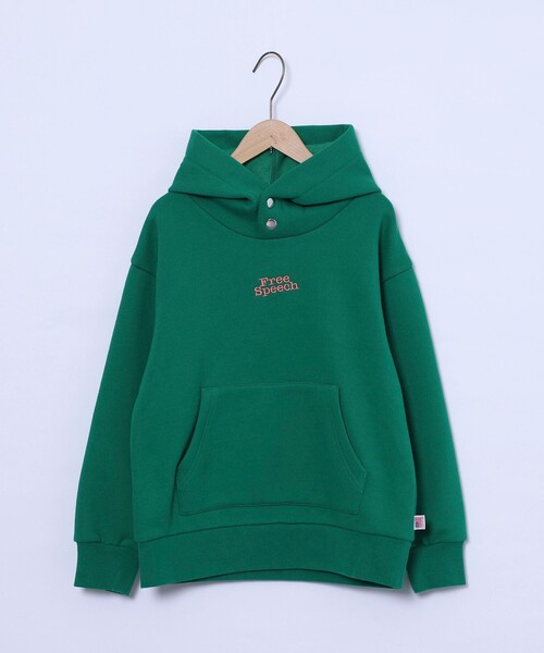 coen（コーエン）の「【coen キッズ/ジュニア】FreeSpeech(フリースピーチ)別注裏起毛フーディパーカー（パーカー・キッズ・オフホワイト/ダークグリーン・130/120/150/110/100/140）」の18枚目の写真