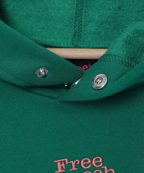 coen（コーエン）の「【coen キッズ/ジュニア】FreeSpeech(フリースピーチ)別注裏起毛フーディパーカー（パーカー・キッズ・オフホワイト/ダークグリーン・130/120/150/110/100/140）」の15枚目の写真