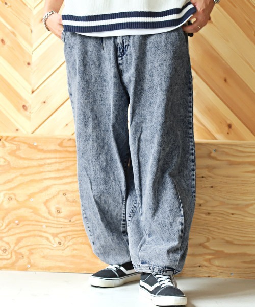 LUXSTYLE(ラグスタイル)の「極太バルーンパンツ(その他パンツ・メンズ・レオパード/ブラック/インディゴブルー・L/M)」の2枚目の写真