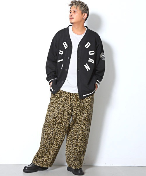 LUXSTYLE(ラグスタイル)の「極太バルーンパンツ(その他パンツ・メンズ・レオパード/ブラック/インディゴブルー・L/M)」の8枚目の写真