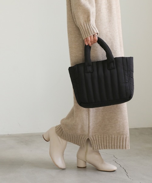 select MOCA（セレクトモカ）の「2022 AW キルティングミニバッグ（トートバッグ・レディース・ブラック/オフホワイト・FREE）」の7枚目の写真