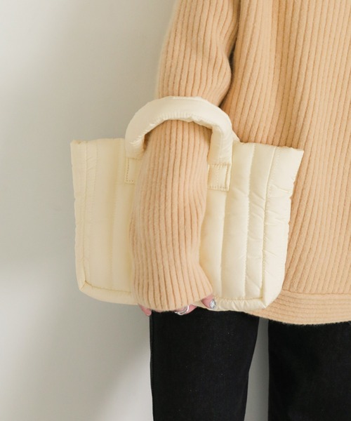 select MOCA（セレクトモカ）の「2022 AW キルティングミニバッグ（トートバッグ・レディース・ブラック/オフホワイト・FREE）」の9枚目の写真