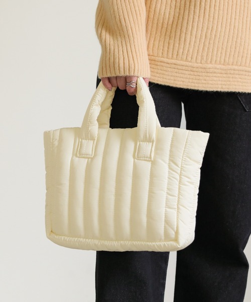 select MOCA（セレクトモカ）の「2022 AW キルティングミニバッグ（トートバッグ・レディース・ブラック/オフホワイト・FREE）」の10枚目の写真