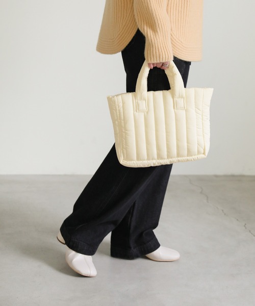 select MOCA（セレクトモカ）の「2022 AW キルティングミニバッグ（トートバッグ・レディース・ブラック/オフホワイト・FREE）」の11枚目の写真