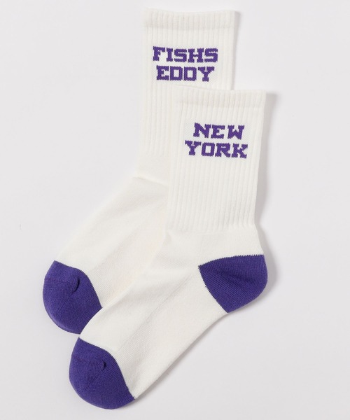 Fishs Eddy（フィッシュエディ）の「[Fishs Eddy(フィッシュエディ)]メンズロゴソックス（ソックス/靴下・メンズ・ブルー/パープル/レッド・FREE）」の5枚目の写真