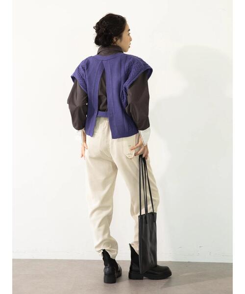 koe(コエ)の「ストレッチコーデュロイテーパードパンツ(その他パンツ・レディース・イエロー/オフホワイト/チャコールグレー・FREE)」の8枚目の写真