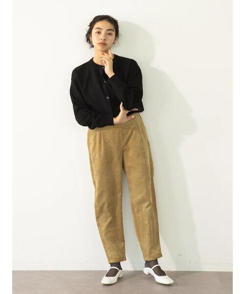 koe(コエ)の「ストレッチコーデュロイテーパードパンツ(その他パンツ・レディース・イエロー/オフホワイト/チャコールグレー・FREE)」の9枚目の写真
