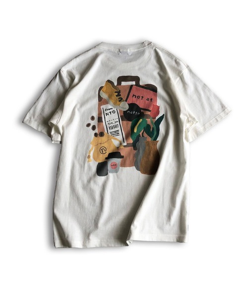 Departure with coffee tee / short trip（Tシャツ/カットソー）｜natto（ナット）