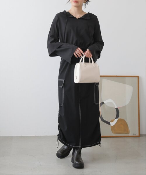 RAY CASSIN（レイカズン）の「スクエア2WAYボストン（ボストンバッグ・レディース・ブラック/シルバー/キナリ・FREE）」の12枚目の写真