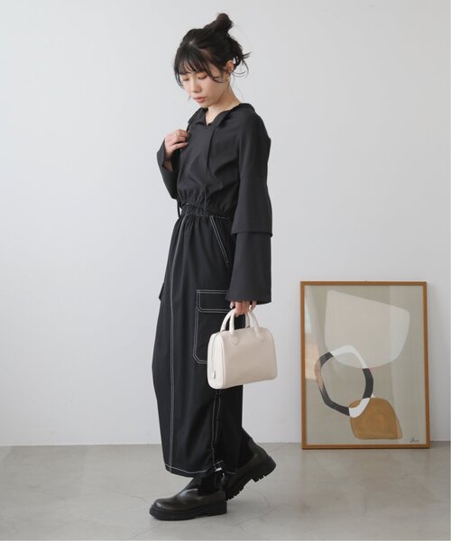 RAY CASSIN（レイカズン）の「スクエア2WAYボストン（ボストンバッグ・レディース・ブラック/シルバー/キナリ・FREE）」の13枚目の写真