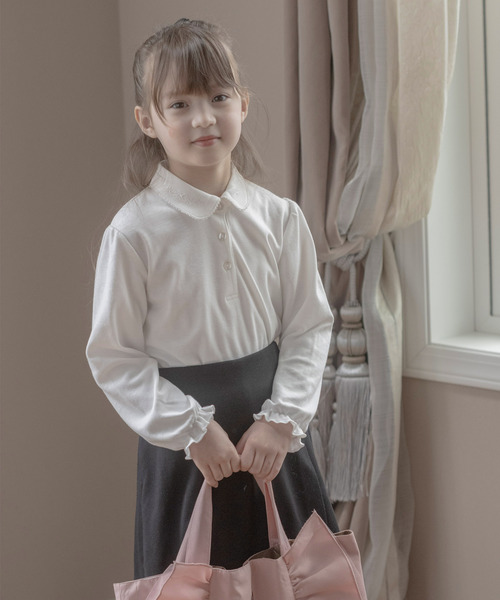 Catherine Cottage（キャサリンコテージ）の「カットソーブラウス　長袖（シャツ/ブラウス・キッズ・ホワイト系1/ホワイト系2/ホワイト系3・110/120/130/140/150）」の7枚目の写真