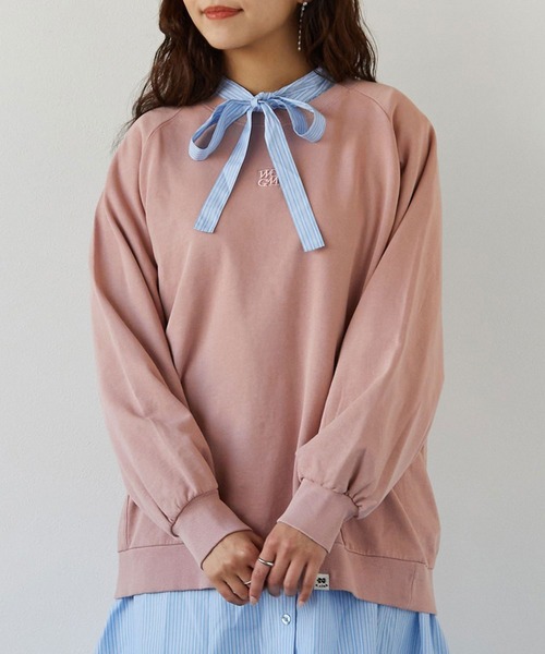 179/WG(イチナナキュウダブルジー)の「ピグメントチュニックスウェット(スウェット・レディース・グレー/パープル/ピンク・FREE)」の3枚目の写真