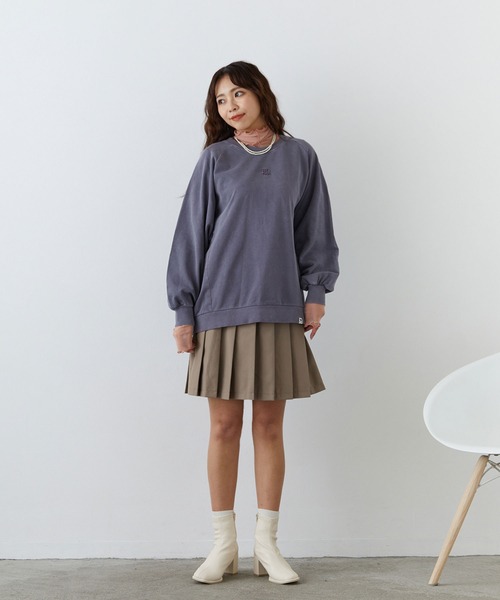 179/WG(イチナナキュウダブルジー)の「ピグメントチュニックスウェット(スウェット・レディース・グレー/パープル/ピンク・FREE)」の10枚目の写真