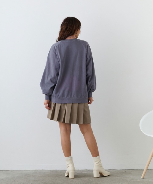 179/WG(イチナナキュウダブルジー)の「ピグメントチュニックスウェット(スウェット・レディース・グレー/パープル/ピンク・FREE)」の9枚目の写真