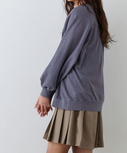 179/WG(イチナナキュウダブルジー)の「ピグメントチュニックスウェット(スウェット・レディース・グレー/パープル/ピンク・FREE)」の8枚目の写真