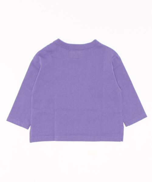 Life Support Products（ライフサポートプロダクツ）の「ナガソデムジポケットロンT(80～150cm)（Tシャツ/カットソー・キッズ・オフホワイト/オリーブ/ブラック/ホワイト/パープル/オレンジ/ブルー/チャコール・80/90/95/100/110/120/130/140/150）」の9枚目の写真