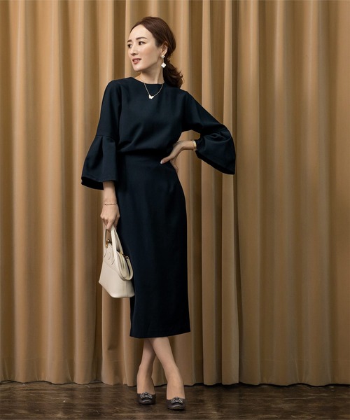 UR'S(ユアーズ)の「ペンシルタイトスカート(スカート・レディース・ブラック/グレイッシュベージュ/ダークネイビー・S/M/L)」の14枚目の写真