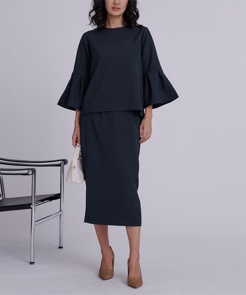 UR'S(ユアーズ)の「ペンシルタイトスカート(スカート・レディース・ブラック/グレイッシュベージュ/ダークネイビー・S/M/L)」の17枚目の写真