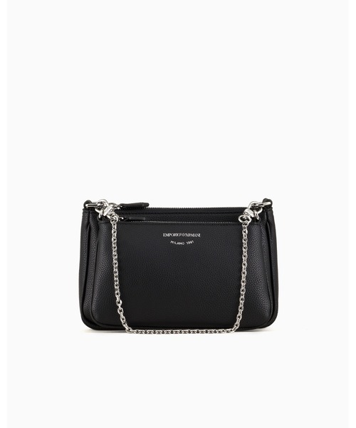 EMPORIO ARMANI(エンポリオアルマーニ)の「【エンポリオ アルマーニ】ダブルミニバッグ ディアプリント ショルダーストラップ付き(ショルダーバッグ・レディース・ダークブラック/シルバーグレー・FREE)」の7枚目の写真