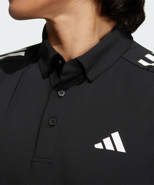 adidas（アディダス）の「スリーストライプス 半袖ストレッチ