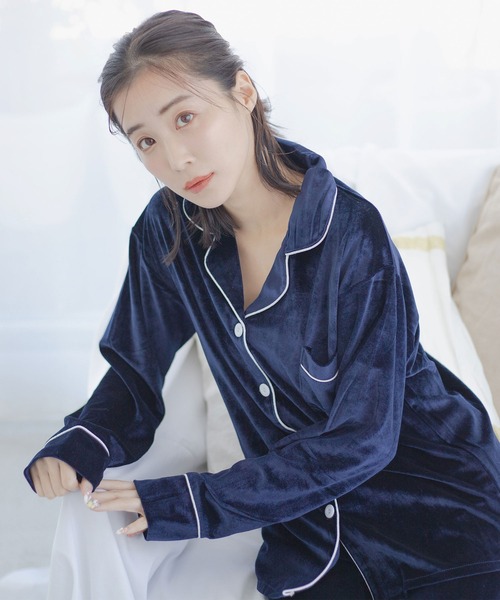 Vermeerist BEAMSベロアパジャマセットアップ Vermeerist BEAMSベロアパジャマセットアップ ♡vermeerist beams