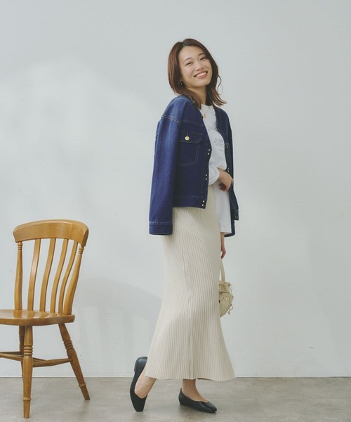 Chez toi（シェトワ）の「【WEB限定】スポンジニットロングナロースカート（スカート・レディース・ブラック/レッド/グリーン/アイボリー・FREE）」の19枚目の写真