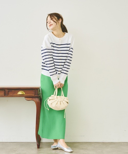 Chez toi（シェトワ）の「【WEB限定】スポンジニットロングナロースカート（スカート・レディース・ブラック/レッド/グリーン/アイボリー・FREE）」の21枚目の写真