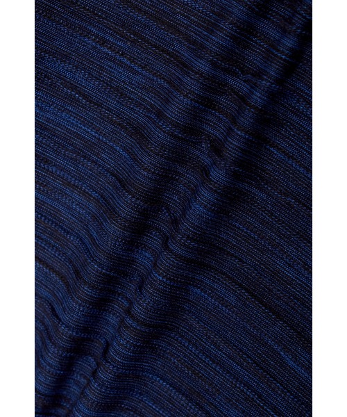 HIGH STREET（ハイストリート）の「HIGH STREET∴タックカノコボーダーVネックカットソー（Tシャツ/カットソー・メンズ・ホワイト/ブラック/ブルー・L/LL/M）」の5枚目の写真