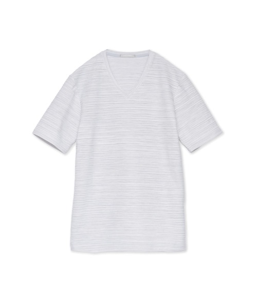 HIGH STREET（ハイストリート）の「HIGH STREET∴タックカノコボーダーVネックカットソー（Tシャツ/カットソー・メンズ・ホワイト/ブラック/ブルー・L/LL/M）」の12枚目の写真