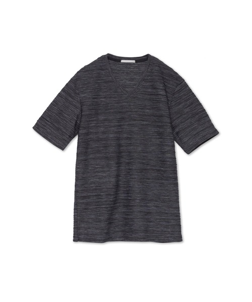 HIGH STREET（ハイストリート）の「HIGH STREET∴タックカノコボーダーVネックカットソー（Tシャツ/カットソー・メンズ・ホワイト/ブラック/ブルー・L/LL/M）」の13枚目の写真
