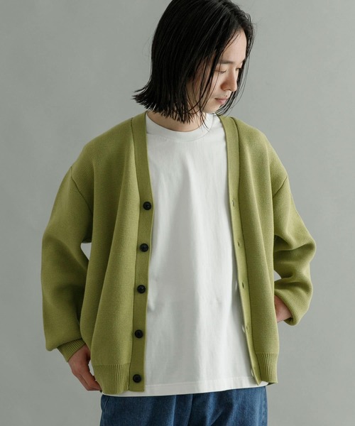 URBAN RESEARCH（アーバンリサーチ）の「ミラノリブVネックカーディガン（カーディガン/ボレロ・メンズ・グレー/ライトグレー/イエロー系その他/グレー系その他・MEDIUM/LARGE/X-LARGE）」の4枚目の写真