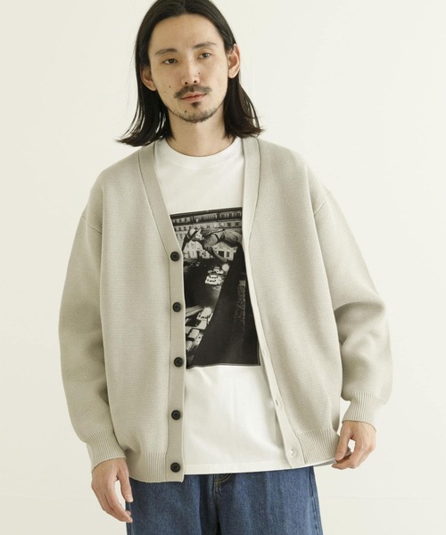 URBAN RESEARCH（アーバンリサーチ）の「ミラノリブVネックカーディガン（カーディガン/ボレロ・メンズ・グレー/ライトグレー/イエロー系その他/グレー系その他・MEDIUM/LARGE/X-LARGE）」の9枚目の写真