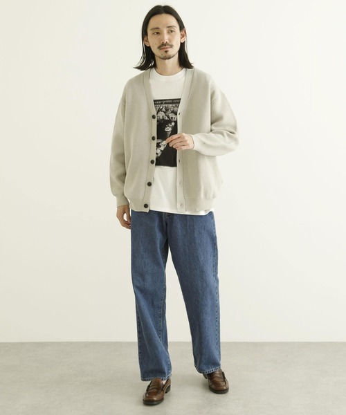 URBAN RESEARCH（アーバンリサーチ）の「ミラノリブVネックカーディガン（カーディガン/ボレロ・メンズ・グレー/ライトグレー/イエロー系その他/グレー系その他・MEDIUM/LARGE/X-LARGE）」の5枚目の写真