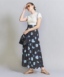 BEAUTY&YOUTH UNITED ARROWS | 【WEB限定】ぼかしフラワープリント キャミソールスカート -ウォッシャブル-(スカート)