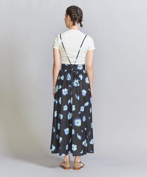 BEAUTY&YOUTH UNITED ARROWS（ビューティーアンドユースユナイテッドアローズ）の「【WEB限定】ぼかしフラワープリント キャミソールスカート -ウォッシャブル-（スカート・レディース・ブラック/ケリー・FREE）」の20枚目の写真