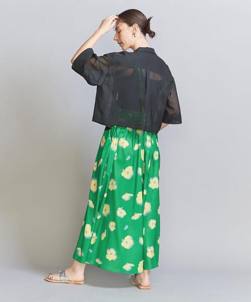 BEAUTY&YOUTH UNITED ARROWS（ビューティーアンドユースユナイテッドアローズ）の「【WEB限定】ぼかしフラワープリント キャミソールスカート -ウォッシャブル-（スカート・レディース・ブラック/ケリー・FREE）」の17枚目の写真