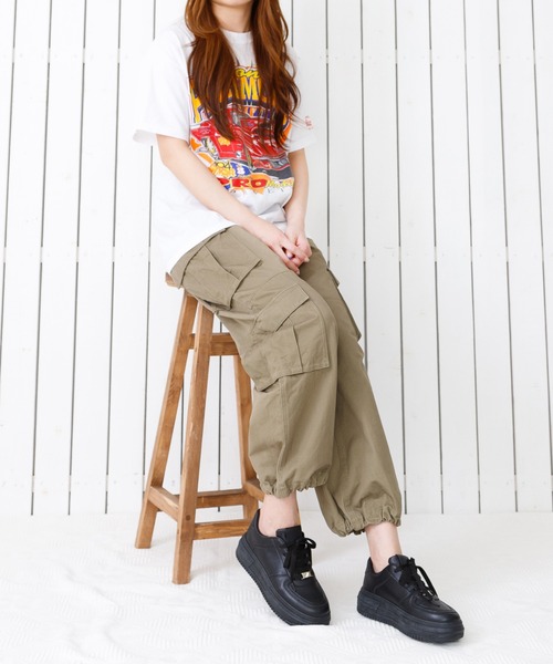 attagirl(アタガール)の「厚底ソールコートスニーカー(スニーカー・レディース・ホワイト/ブラック/ピンク・LL/S/M/L)」の5枚目の写真