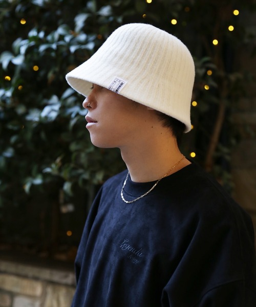 LEGENDA(レジェンダ)の「レジェンダ ブラッシュド バスク ウール ラウンドハット / LEGENDA Brushed Basque Wool Round Hat(ハット・メンズ・オフホワイト/ブラック・FREE)」の5枚目の写真