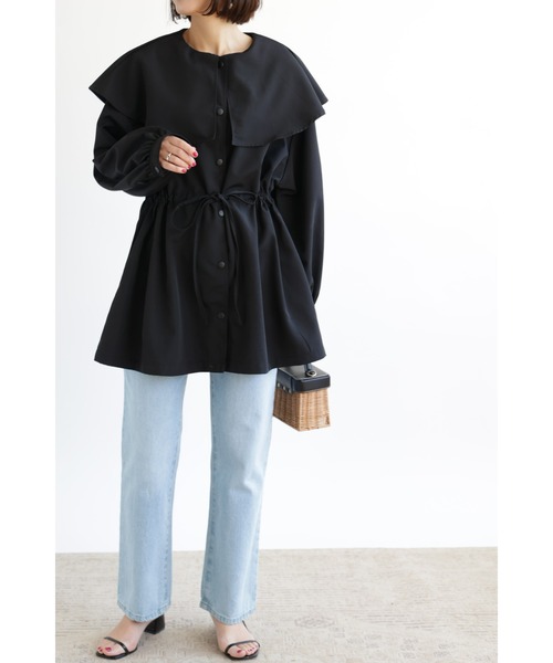 &. NOSTALGIA(アンドドットノスタルジア)の「【ZOZO限定】ビッグカラーマウンテンパーカー(マウンテンパーカー・レディース・カーキ/ブラック・FREE)」の6枚目の写真