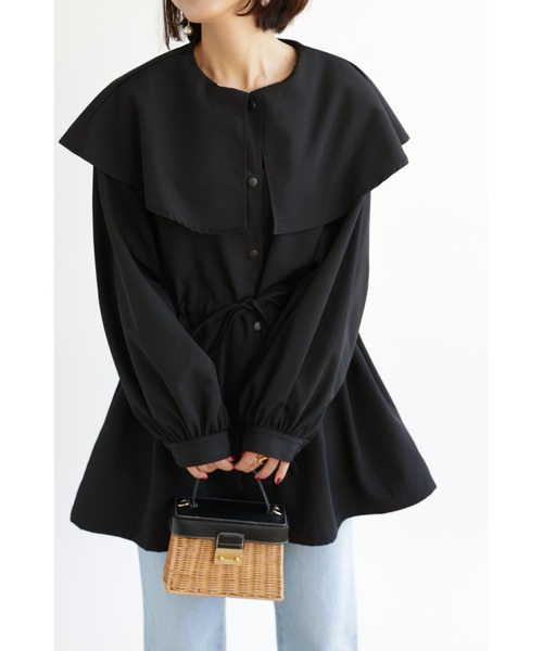 &. NOSTALGIA(アンドドットノスタルジア)の「【ZOZO限定】ビッグカラーマウンテンパーカー(マウンテンパーカー・レディース・カーキ/ブラック・FREE)」の9枚目の写真