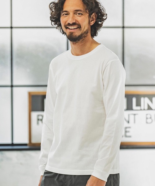 1minute 1second(ワンミニットワンセカンド)の「mlt4217-7oz open end L-S cut&sewn カットソー(Tシャツ/カットソー・メンズ・ホワイト/トップグレー/ブラック・XL/S/L/M)」の2枚目の写真