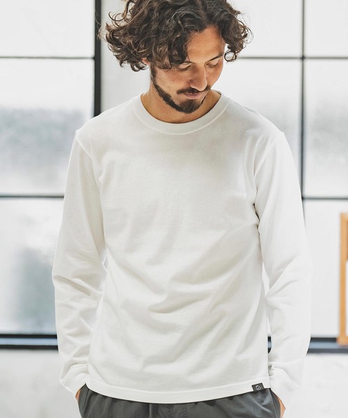 1minute 1second(ワンミニットワンセカンド)の「mlt4217-7oz open end L-S cut&sewn カットソー(Tシャツ/カットソー・メンズ・ホワイト/トップグレー/ブラック・XL/S/L/M)」の5枚目の写真