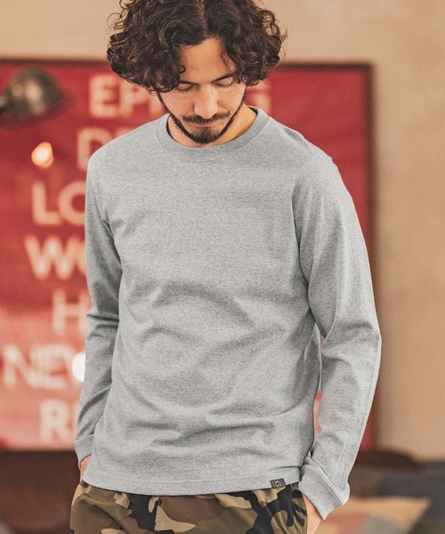 1minute 1second(ワンミニットワンセカンド)の「mlt4217-7oz open end L-S cut&sewn カットソー(Tシャツ/カットソー・メンズ・ホワイト/トップグレー/ブラック・XL/S/L/M)」の8枚目の写真
