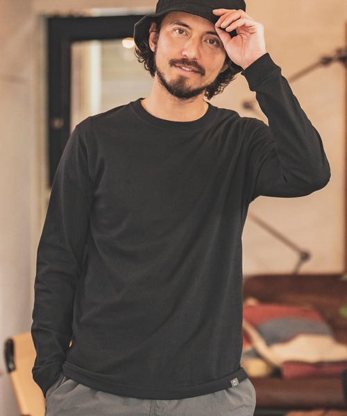 1minute 1second(ワンミニットワンセカンド)の「mlt4217-7oz open end L-S cut&sewn カットソー(Tシャツ/カットソー・メンズ・ホワイト/トップグレー/ブラック・XL/S/L/M)」の13枚目の写真