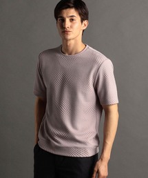 MONSIEUR NICOLE（ムッシュニコル）の「ジオメトリック ブリスタージャカード Tシャツ（Tシャツ/カットソー・メンズ）」