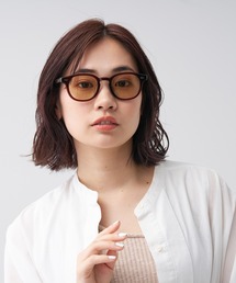 Zoff | ウェリントン型 ライトカラー 太縁 黒縁 ヴィンテージ デザイン サングラス(サングラス)