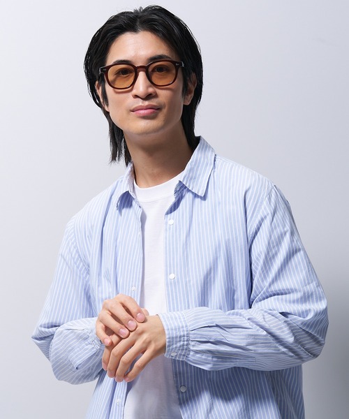 Zoff(ゾフ)の「ウェリントン型 ライトカラー 太縁 黒縁 ヴィンテージ デザイン サングラス(サングラス・レディース・ダークブラウン/ブラック/ブラウン系その他/ライトイエロー・FREE)」の16枚目の写真