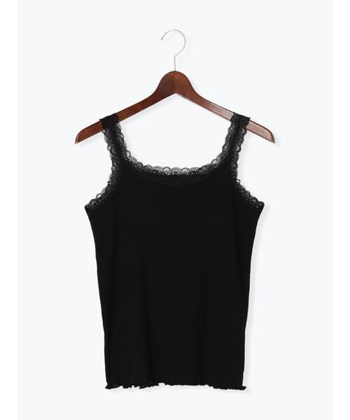 Te chichi（テチチ）の「前後2WAYレースタンクトップ（Tシャツ/カットソー・レディース・オフホワイト/ブラック/グリーン/ホワイト・ﾌﾘ-）」の4枚目の写真