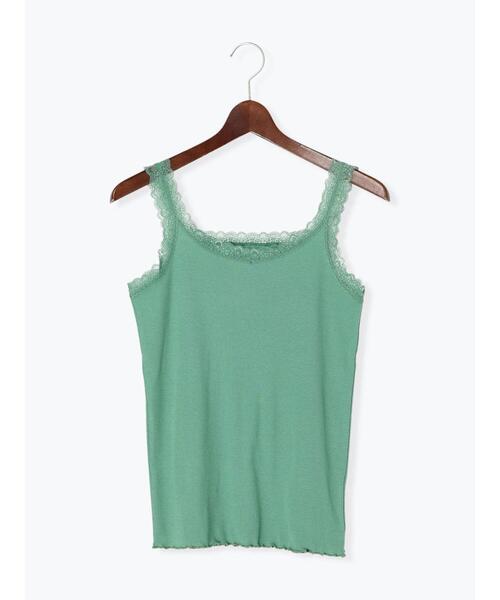 Te chichi（テチチ）の「前後2WAYレースタンクトップ（Tシャツ/カットソー・レディース・オフホワイト/ブラック/グリーン/ホワイト・ﾌﾘ-）」の5枚目の写真