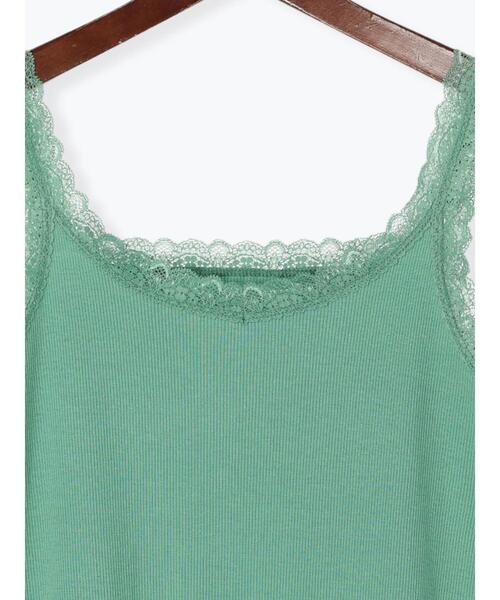 Te chichi（テチチ）の「前後2WAYレースタンクトップ（Tシャツ/カットソー・レディース・オフホワイト/ブラック/グリーン/ホワイト・ﾌﾘ-）」の13枚目の写真